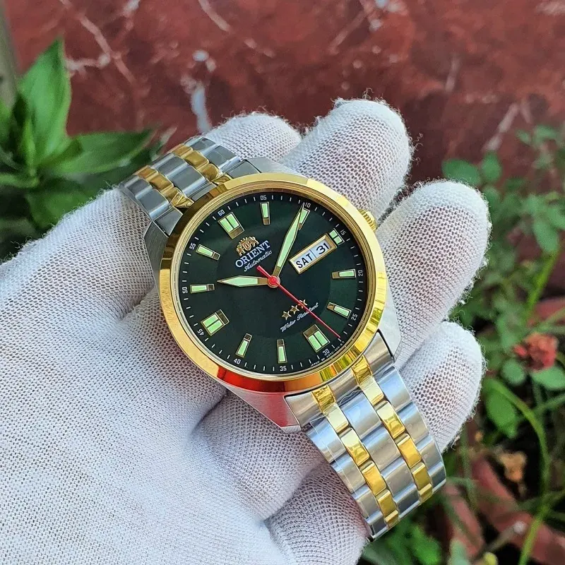 Orient Three Star Seo Automatic Green Dial Men's Watch- SAB0C008F8-B